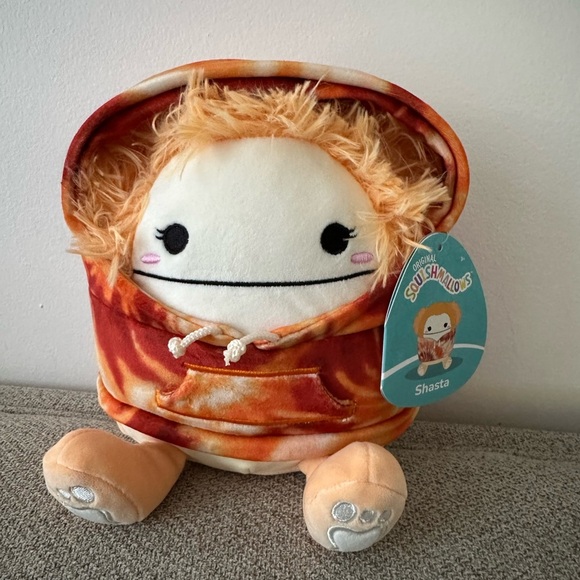 Nwt Squishmallow  7" Shasta The Orange Bigfoot - Picture 2 of 4